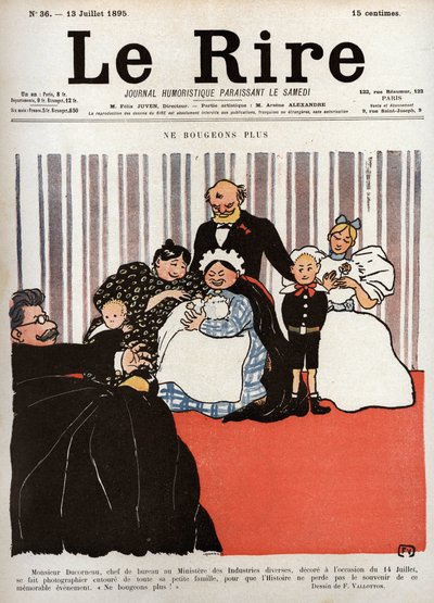 Okładka gazety „Le Rire”, nr 36, 13 lipca 1895 r.: „Nie ruszajmy się już” autorstwa Felix Edouard Vallotton