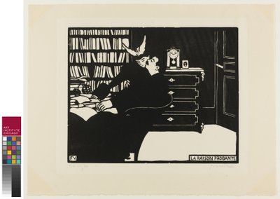 Przekonujący powód – La raison probante. (tablica 14 z cyklu „Intimités”) autorstwa Felix Edouard Vallotton