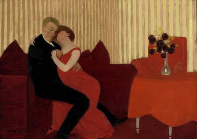 Kłamstwo (Le mensonge). 1898 autorstwa Felix Edouard Vallotton