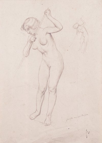 Studium postaci do „Zabicia Orfeusza” autorstwa Felix Edouard Vallotton