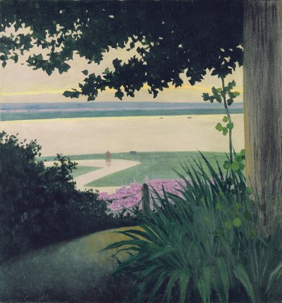 Honfleur i Zatoka Sekwany, 1910 autorstwa Felix Edouard Vallotton