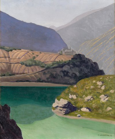 Jezioro Geronde, Sierre, 1919 autorstwa Felix Edouard Vallotton