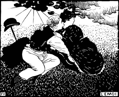 Jaźń. Drzeworyt autorstwa Felixa Edouarda Vallottona (1865-1925) autorstwa Felix Edouard Vallotton