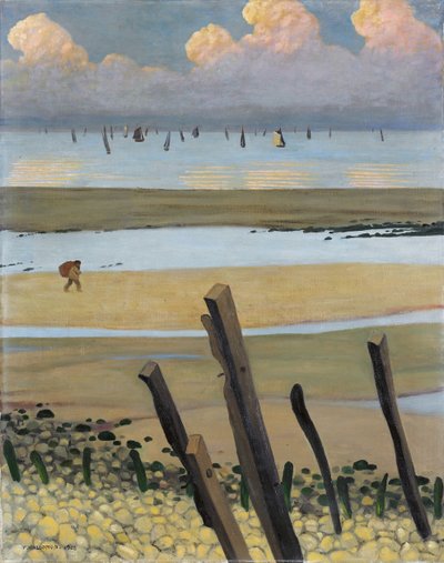 Odpływ w Villerville, 1922 autorstwa Felix Edouard Vallotton
