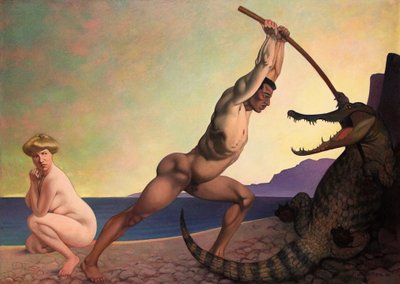 Perseusz zabija smoka autorstwa Felix Edouard Vallotton