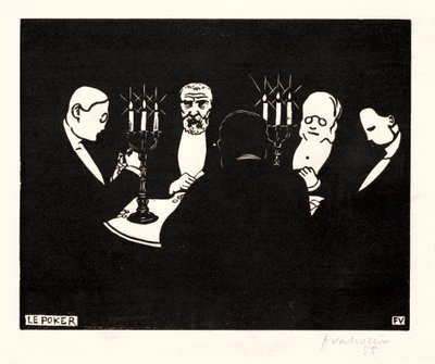 Poker, 1896. autorstwa Felix Edouard Vallotton