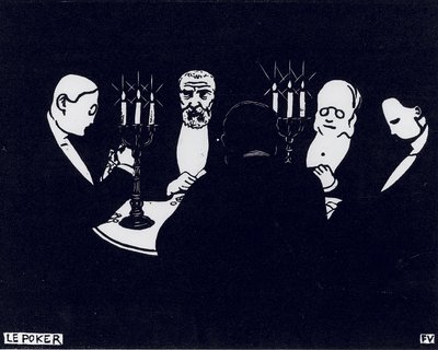 Poker, 1896 autorstwa Felix Edouard Vallotton