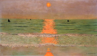 Zachód słońca, 1913 autorstwa Felix Edouard Vallotton
