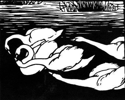 Łabędzie, 1892. autorstwa Felix Edouard Vallotton
