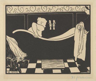 Łaźnia (Le Bain), 1894 (drzeworyt na kremowym papierze) autorstwa Felix Edouard Vallotton
