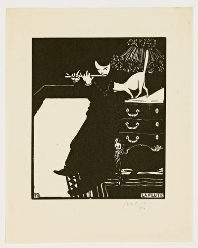 Flet z serii „Instrumenty muzyczne”, 1896-97 autorstwa Felix Edouard Vallotton