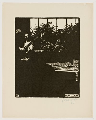 Gitara z serii „Instrumenty muzyczne”, V, 1897 autorstwa Felix Edouard Vallotton
