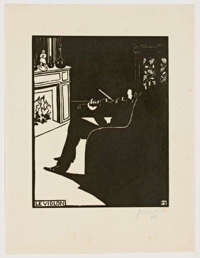 Skrzypce z serii „Instrumenty muzyczne”, 1896-97 autorstwa Felix Edouard Vallotton