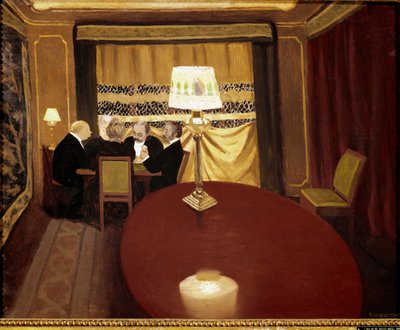 Gra w pokera. Obraz Felixa Vallottona (1865-1925) autorstwa Felix Edouard Vallotton