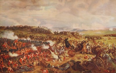 Szarża francuskich kirasjerów pod Waterloo, 1874, c1915 autorstwa Felix Henri Emmanuel Philippoteaux