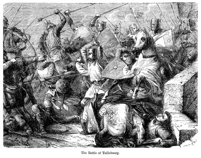 Bitwa pod Taillebourg, Francja, 1242. autorstwa Felix Henri Emmanuel Philippoteaux