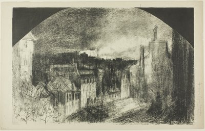 Dzień Bastylii na Montmartre autorstwa Felix Hilaire Buhot