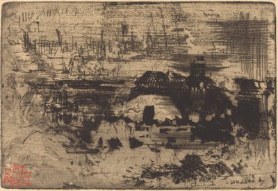 Domki Angielskie, ok. 1879. autorstwa Felix Hilaire Buhot