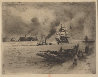 Okolice Gravesend autorstwa Felix Hilaire Buhot