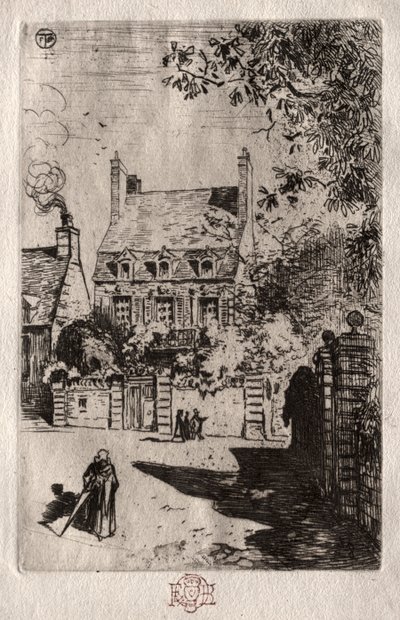 W prowincji: Dom w Orleanie, c. 1875. autorstwa Felix Hilaire Buhot