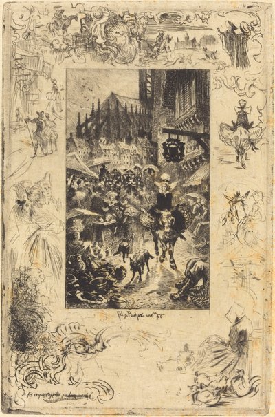 Zrobiłem coś, co nazwałbym dobrym interesem, 1878. autorstwa Felix Hilaire Buhot