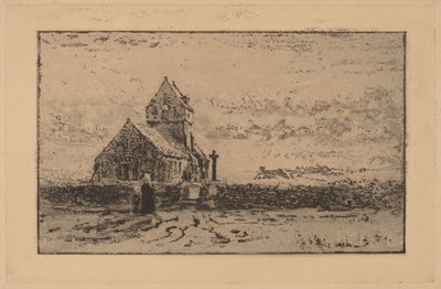Kościół Jobbourg, 1887. autorstwa Felix Hilaire Buhot