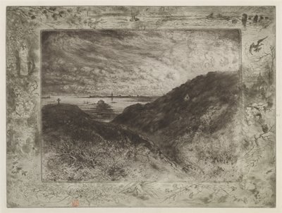 Klif: Zatoka Saint-Malo Klif: Zatoka Saint-Malo, 18861890. autorstwa Felix Hilaire Buhot