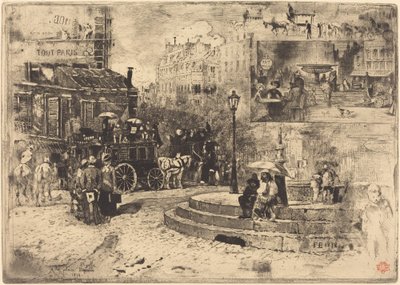 Place Pigalle w 1878 roku (Place Pigalle w 1878) autorstwa Felix Hilaire Buhot