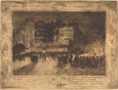 Place des Martyrs i więzienie..., 1885. autorstwa Felix Hilaire Buhot