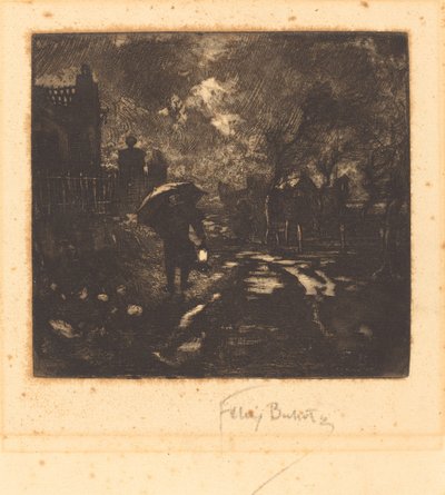 Nocny patrol autorstwa Felix Hilaire Buhot