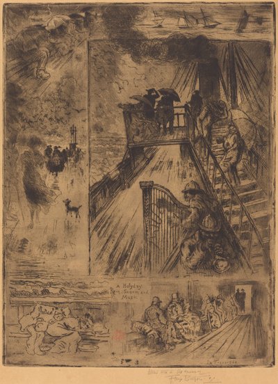 Przejście Przejście, 1879-1885. autorstwa Felix Hilaire Buhot