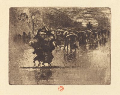Le Petit Enterrement (Pogrzeb - mały talerz) autorstwa Felix Hilaire Buhot