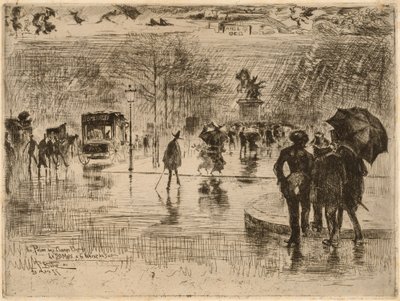 Powrót artystów autorstwa Felix Hilaire Buhot