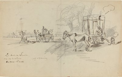 Wyścigi w Deauville autorstwa Felix Hilaire Buhot
