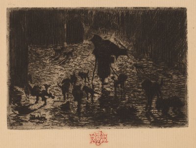 Les Noctambules Nocne krążowniki, 18761877. autorstwa Felix Hilaire Buhot