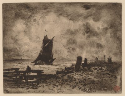 Marine: Pamiątka Medway autorstwa Felix Hilaire Buhot