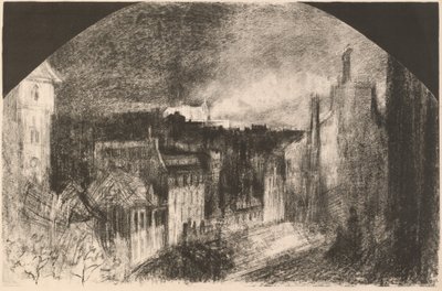 Montmartre 14 lipca (Dzień Bastylii na Montmartre) autorstwa Felix Hilaire Buhot