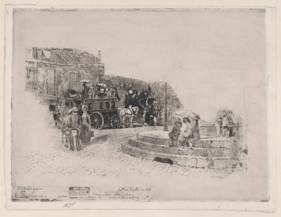 Plac Pigalle w 1878, 1878-98. autorstwa Felix Hilaire Buhot
