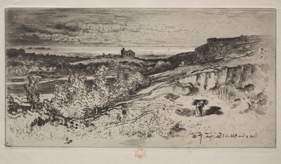 Kaplica Saint-Michel w LEstre, 1881. autorstwa Felix Hilaire Buhot