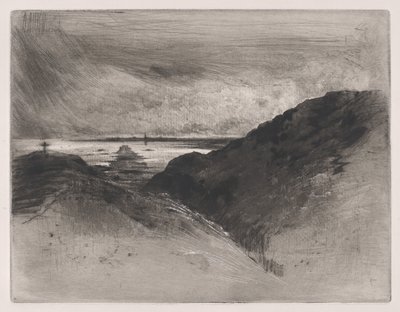 Klif - Zatoka Saint-Malo, 1889-90. autorstwa Felix Hilaire Buhot