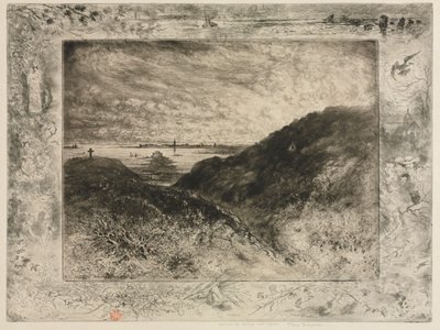 Klif: Zatoka Saint-Malo, 1886-1890. autorstwa Felix Hilaire Buhot