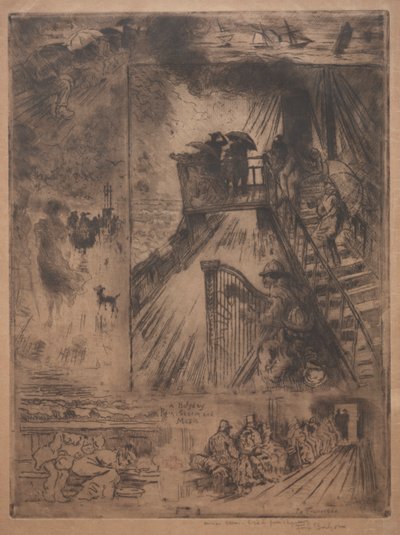 Przejście, ok. godz. 1880. autorstwa Felix Hilaire Buhot