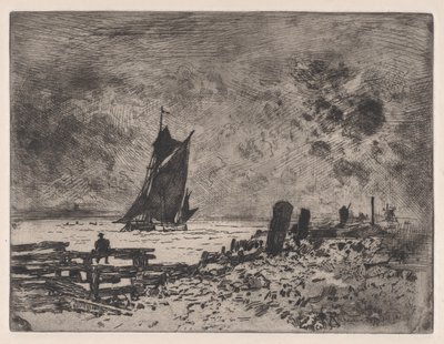 Mały Marine - Pamiątka z Medway, 1879. autorstwa Felix Hilaire Buhot