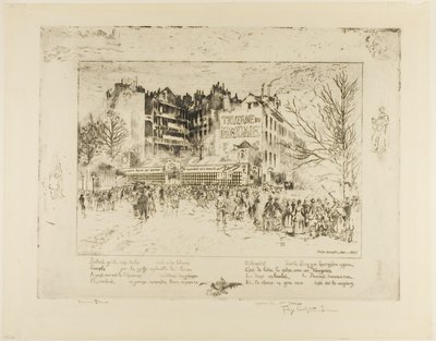 Place des Martyrs i Tawerna Więzienna autorstwa Felix Hilaire Buhot