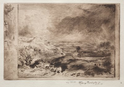 Burza według Constable autorstwa Felix Hilaire Buhot
