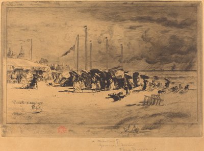 Szkwał w Trouville autorstwa Felix Hilaire Buhot