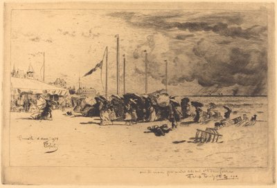 Szkwał w Trouville autorstwa Felix Hilaire Buhot