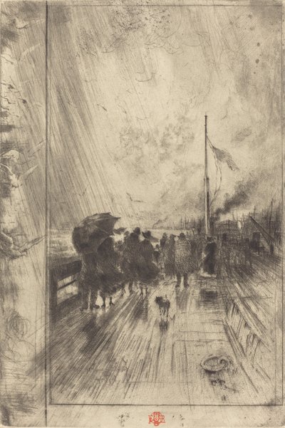 Molo w Anglii, 1879. autorstwa Felix Hilaire Buhot