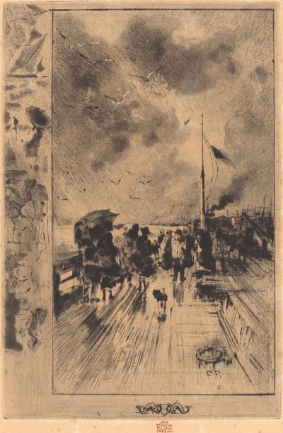 Molo w Anglii, 1879. autorstwa Felix Hilaire Buhot