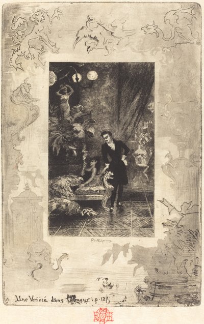 Różnorodność miłości Zmiana serca, 18791880. autorstwa Felix Hilaire Buhot